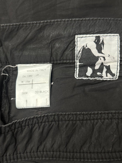 2013 Rick Owens Olmar & Mirta Era Light Cotton Black Straight Leg Pants
