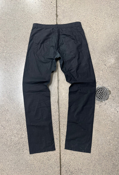 2013 Rick Owens Olmar & Mirta Era Light Cotton Black Straight Leg Pants