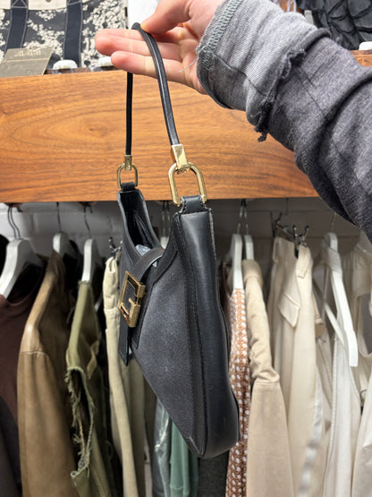 Vintage Gucci G-Buckle ‘Jackie’ Mini Black/Gold Hardware Shoulder Bag