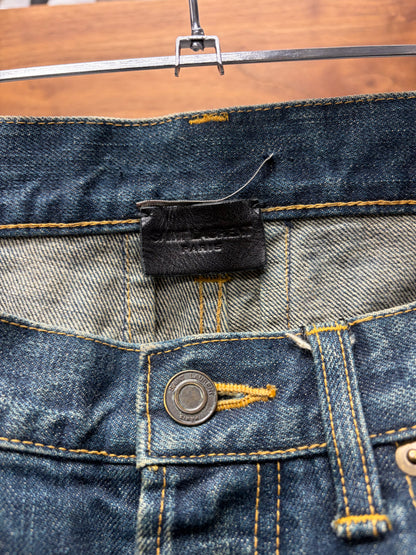 2012 Saint Laurent by Hedi Slimane Dirty Washed Blue ‘D02’ Skinny Jeans