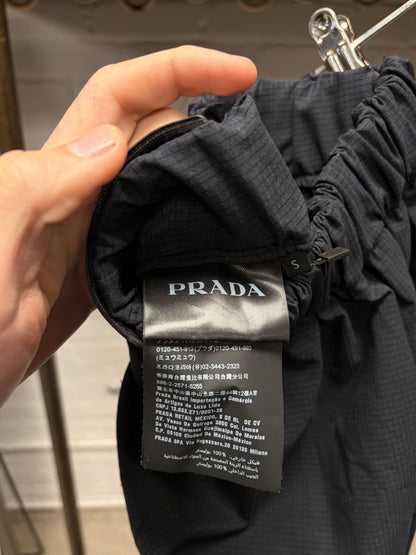 Prada Sport Elasticated Waistband Black Nylon Ski Pants