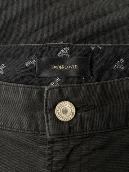 SS2014 Undercover Distressed Black Skinny Jeans