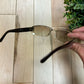 Gucci GG Monogram Brown Tinted Rimless Sunglasses