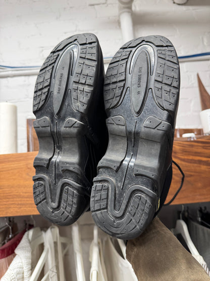 Raf Simons ‘Cyclone’ Triple Black Leather Low Top Sneakers