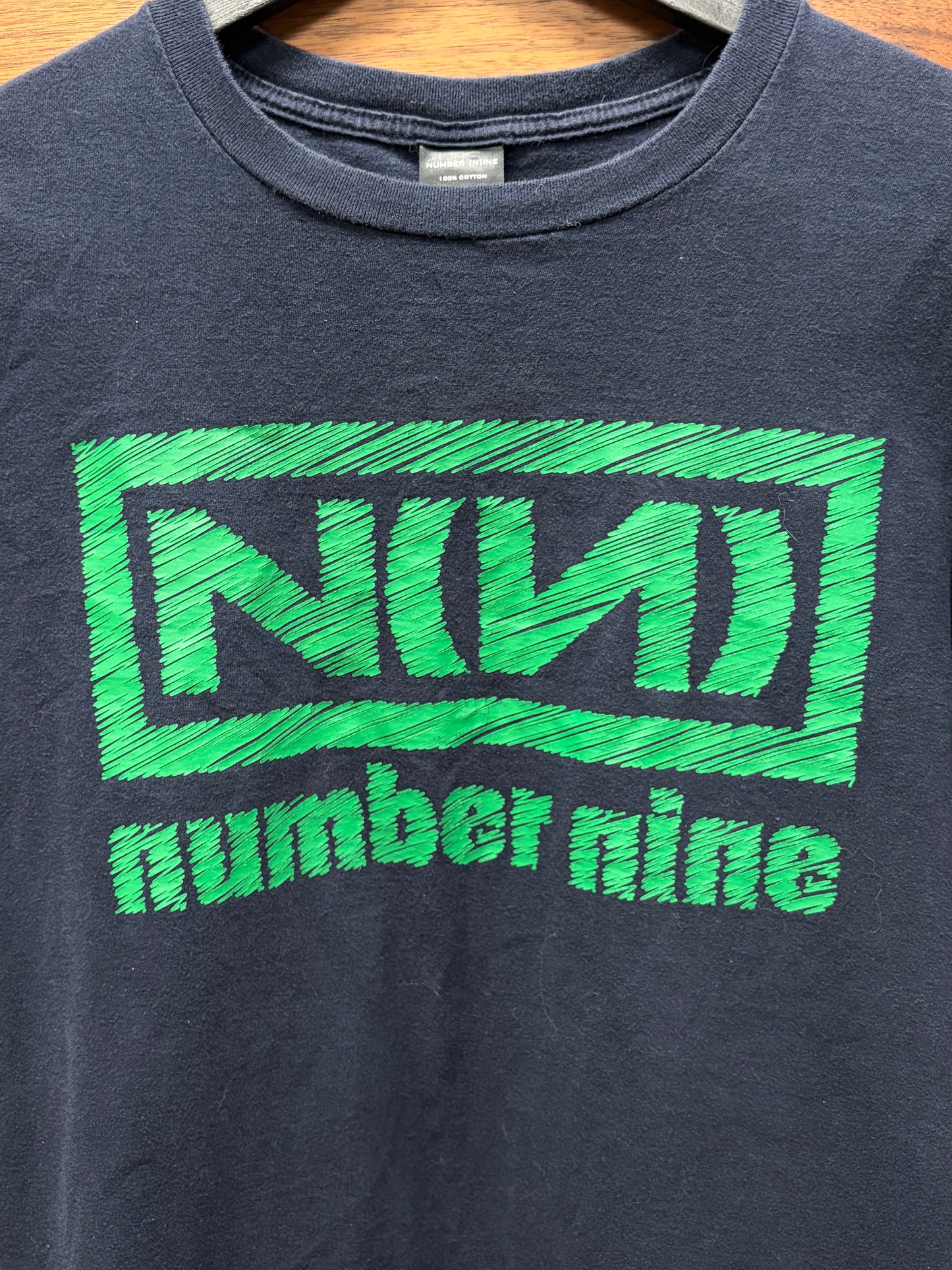 Number (N)ine ‘Nine Inch Nails’ Black/Green Logo T-Shirt