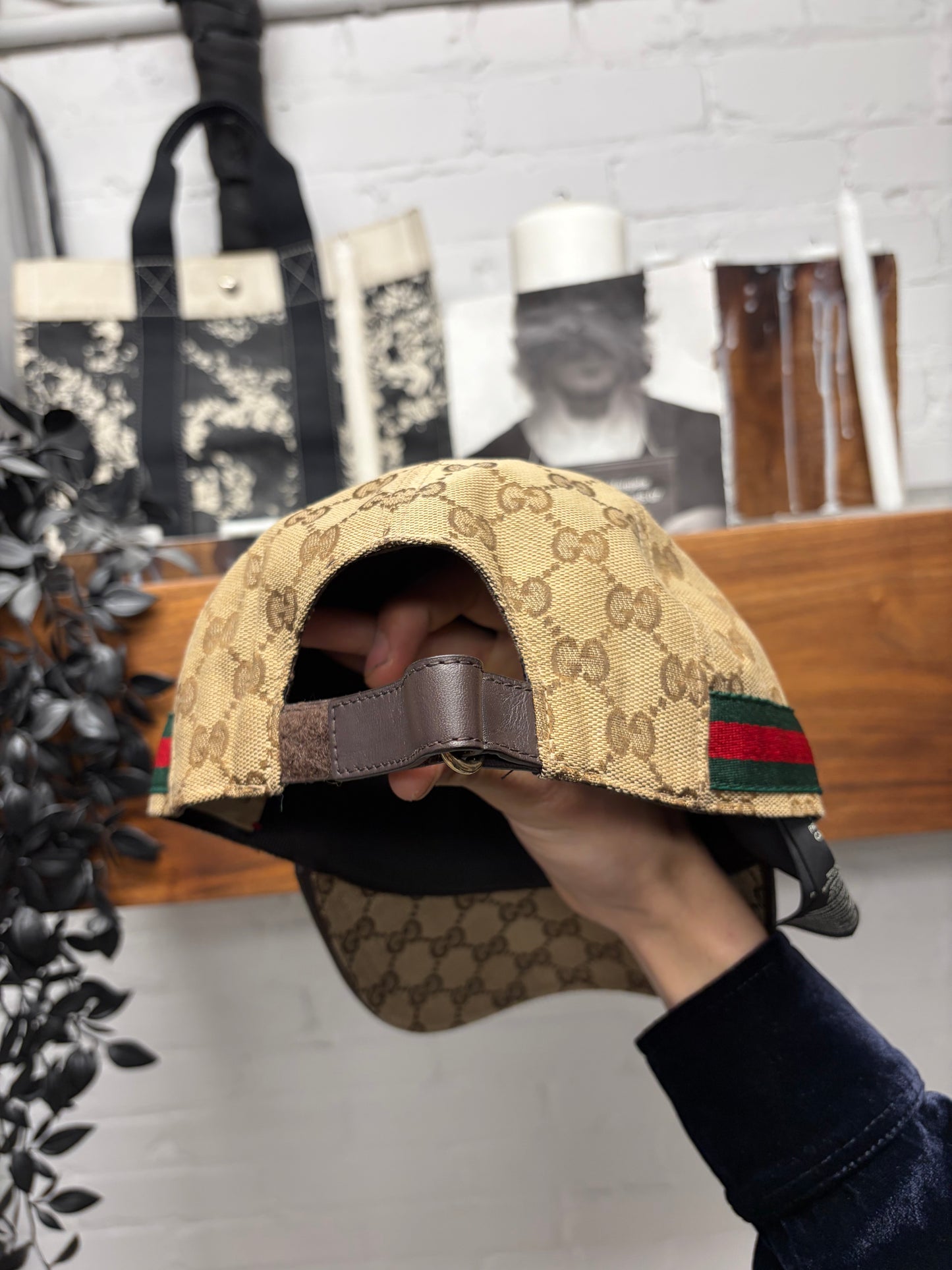 Gucci GG Monogram Canvas  Strap-Back Baseball Hat