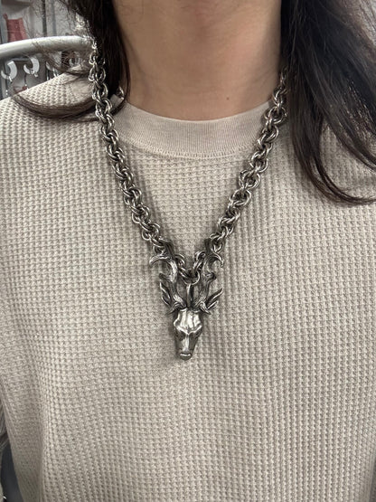 AW2008 Number (N)ine ‘My Private Portland’ Solid 925 Silver Deer Necklace