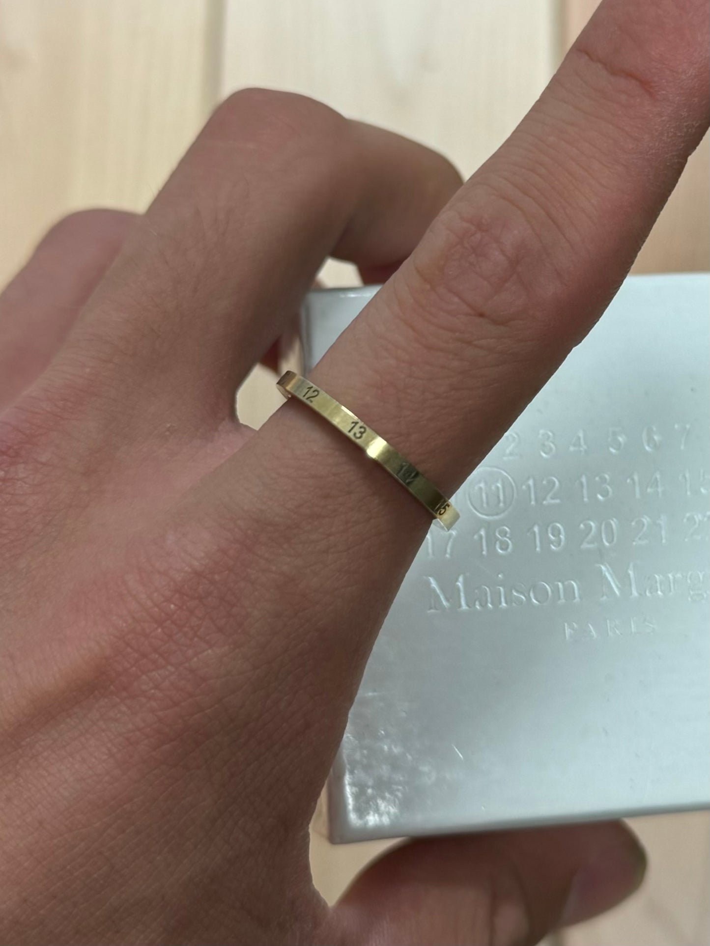 Maison Margiela 18k Gold Plated ‘Numbers’ Ring