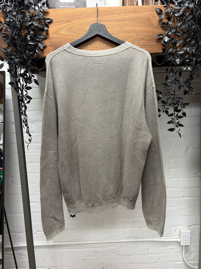 Kapital Vintage Inspired Faded Thermal Cotton Long Sleeve Shirt