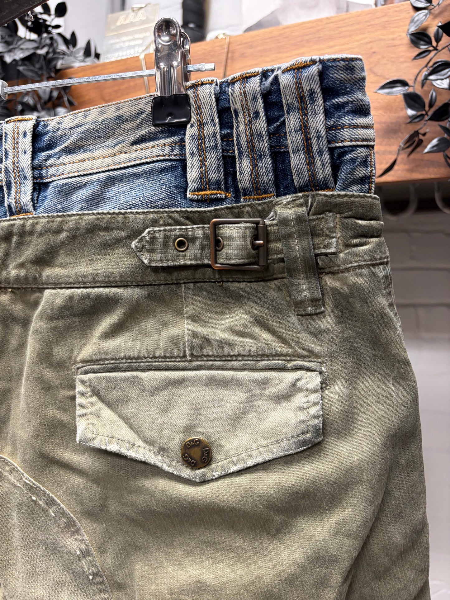 2000s Dolce & Gabbana ‘Double Layered’ Denim Cargo Shorts