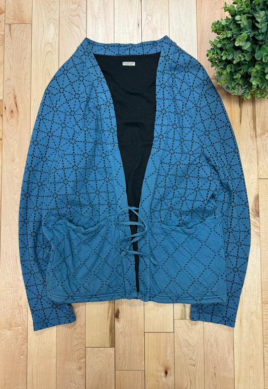 Kapital ‘Grid Patterned’ Blue Cotton Kimono