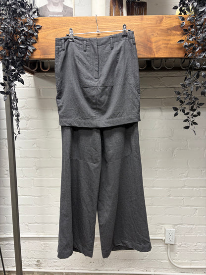 2012 Maison Margiela x H&M Skirt Layered Grey Wool Pants