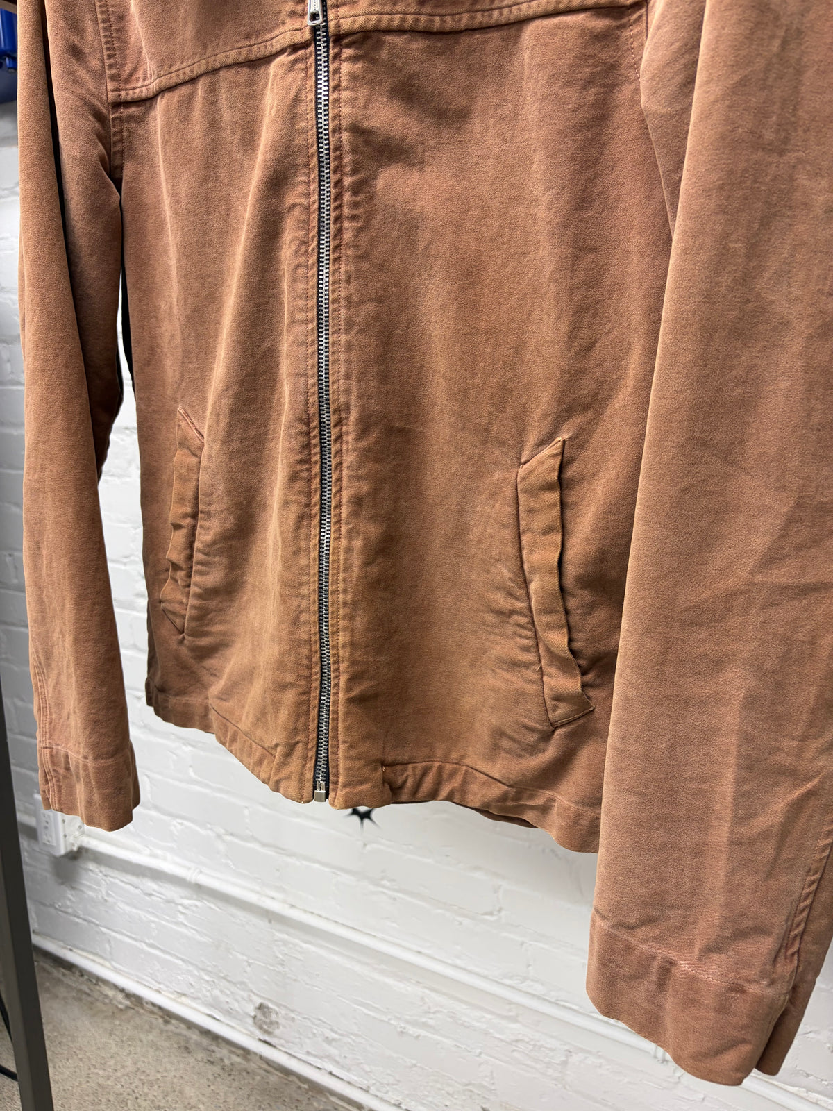 Our Legacy Bleached Vintage Moleskin Zip-Up Work Jacket
