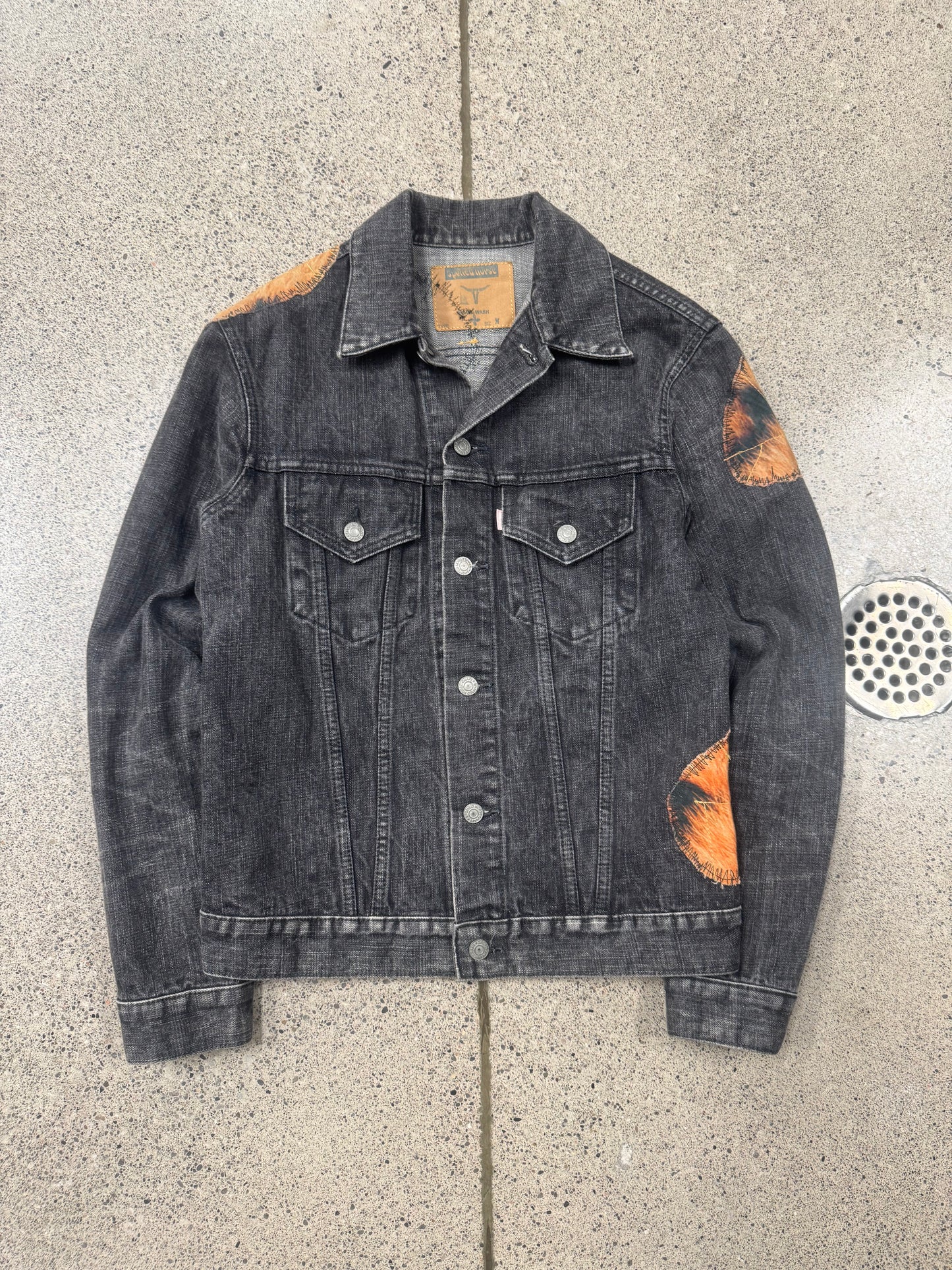 Vintage Yohji Yamamoto ‘Y’s’ x Spotted Horse Leopard Patch Denim Jacket