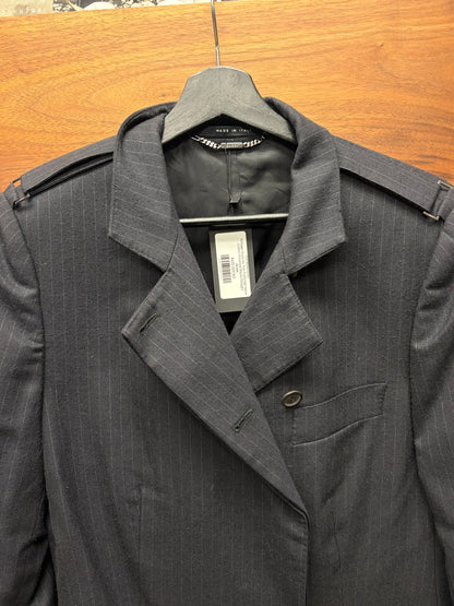 Vintage Gucci by Tom Ford High Neck Cotton Pinstripe Blazer/Straight Jacket