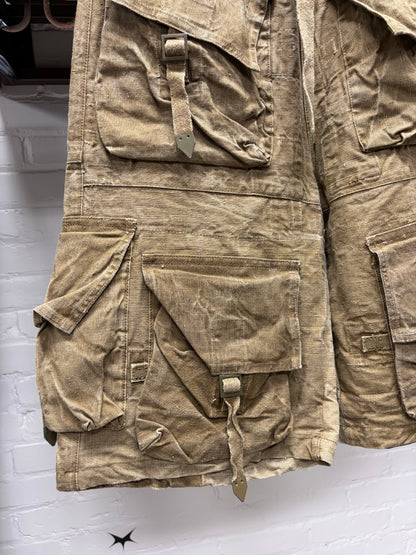 Loewe ‘9 Pocket’ Over the Knee Faded Military Cargo Shorts