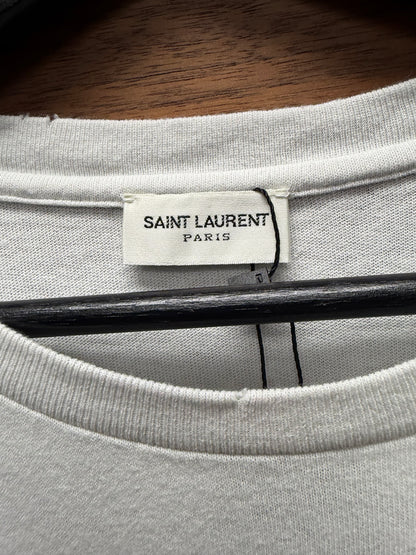 2019 Saint Laurent ‘Jardin Majorelle’ White Graphic T-Shirt