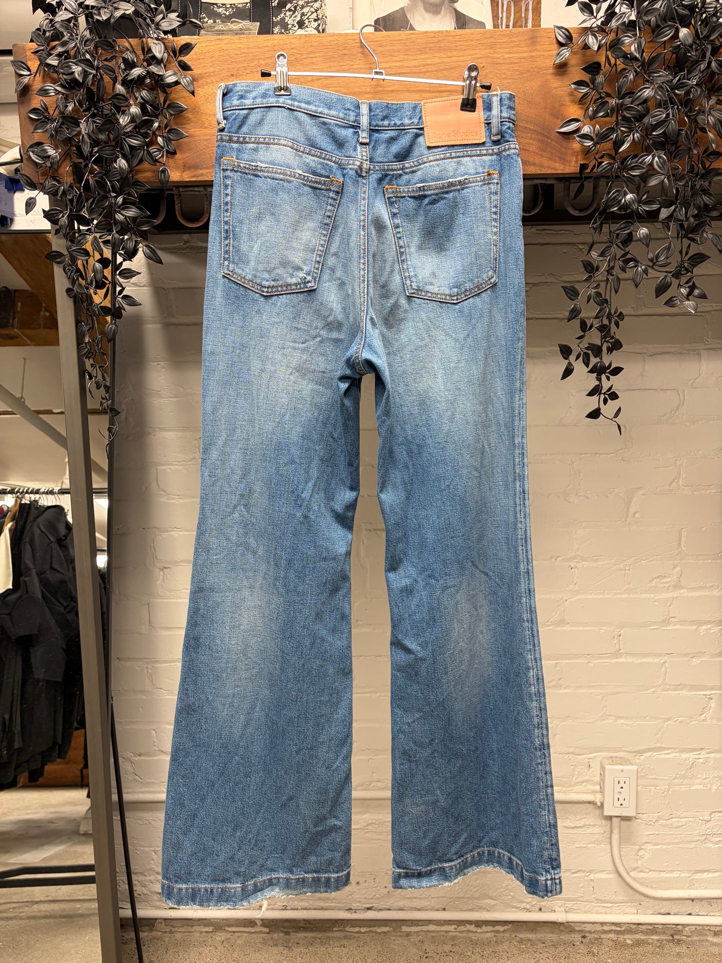 Acne Studios ‘2021M’ Flared Leg Washed Blue Denim