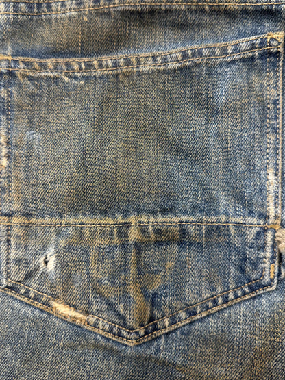 2000s Rick Owens 'Mud Wash’ Bootcut Slab Denim.