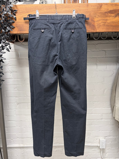 Vintage Helmut Lang Light Cotton Belt Cinch Slim Cut Trousers