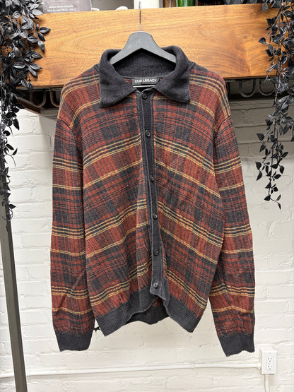 Our Legacy Plaid Collared Knit ‘Evening Polo’ Sweater