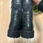 AW2012 Maison Margiela Double-Zip Leather Combat Boots