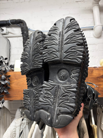 Vetements x New Rock ‘Tower’ Flame Platform Leather Boots