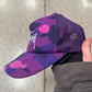 Bape x Stussy Purple Camo SnapBack Trucker Hat