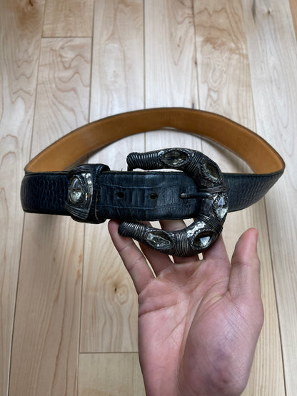 Tornado Mart Stone Studded Leather Belt