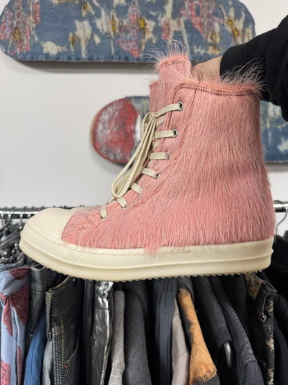 Rick Owens Pink Pony Hair Ramones