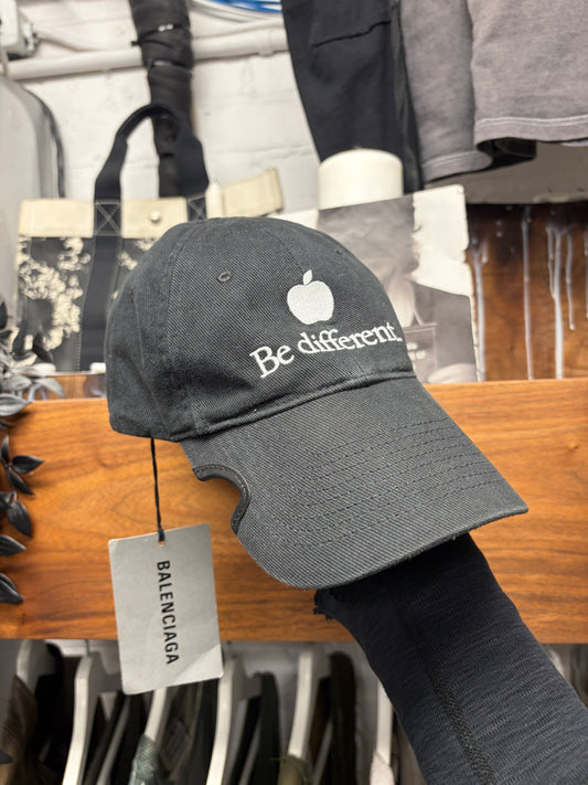 AW2022 Balenciaga ‘Be Different’ Apple Strap-Back Hat