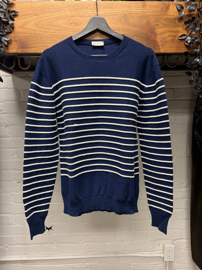 Dior Homme Blue/White Striped Knit Sweater