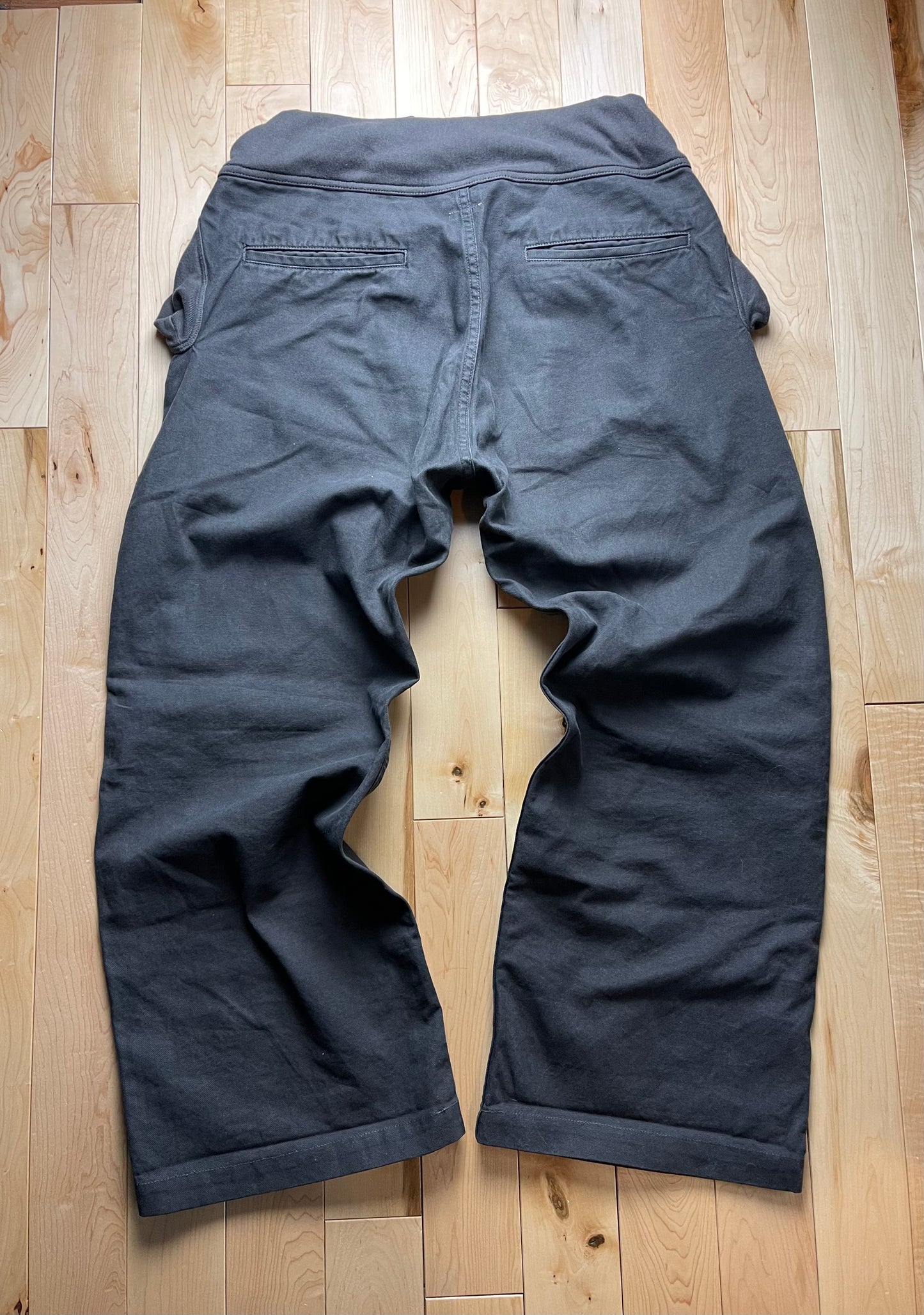 Kapital Wide Leg Washed Black ‘Sailor’ Hybrid Pants