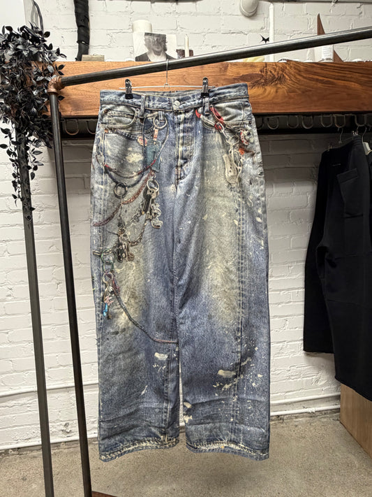 Acne Studios ‘Trompe L’œil’ Super Baggy Chain Denim