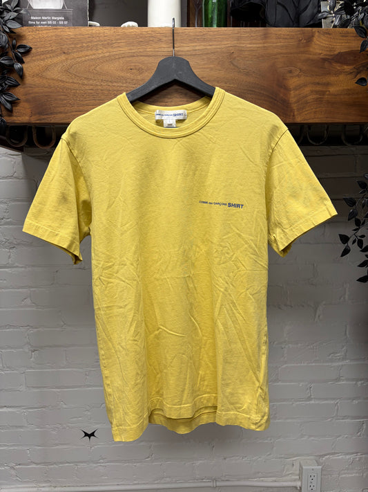 Comme Des Garçons Shirt ‘Minimal Logo’ Yellow Short Sleeve T-Shirt