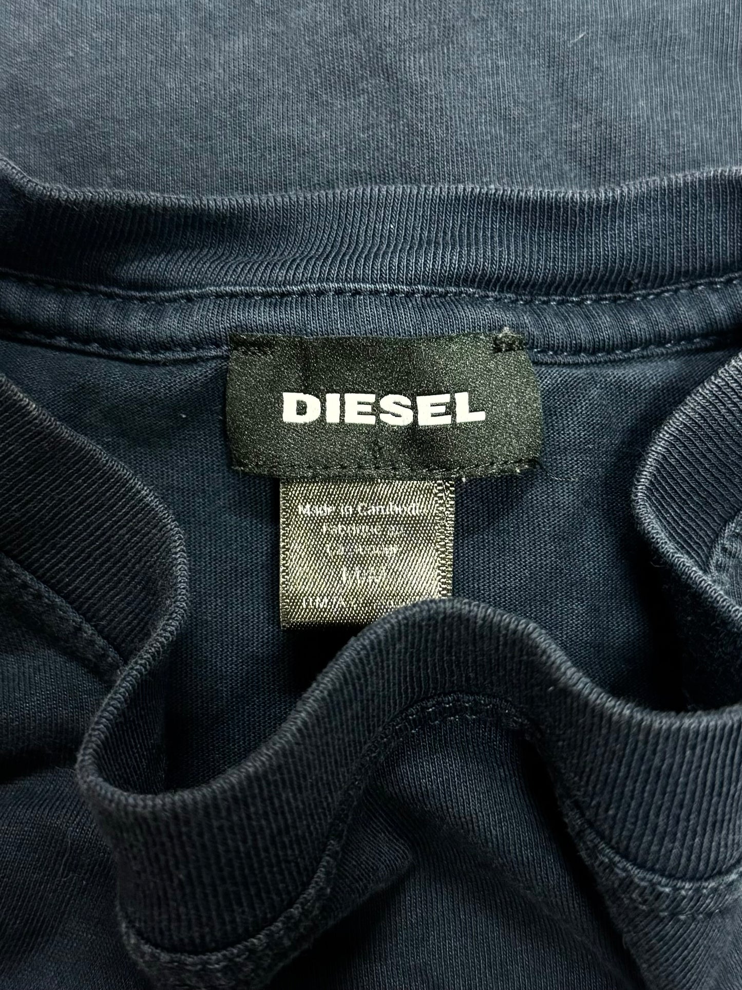 Diesel ‘Tape Logo’ Navy Blue Graphic T-Shirt