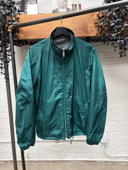 2000s Prada Reversible Grey/Blue Nylon Shell Track Jacket