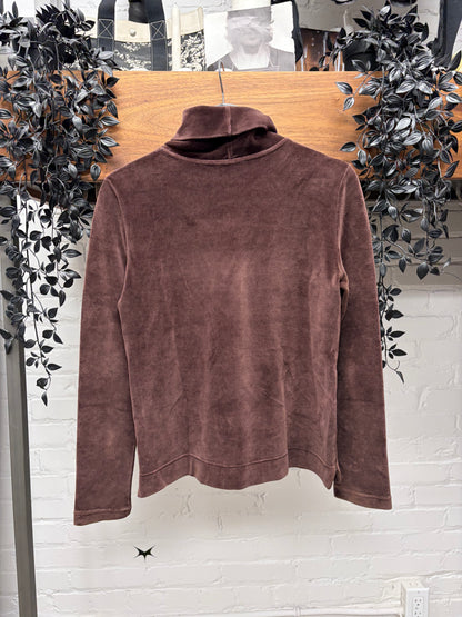 Gucci by Tom Ford Velour Brown Turtleneck Sweater