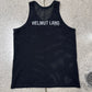 Helmut Lang Black Mesh Logo Tank Top