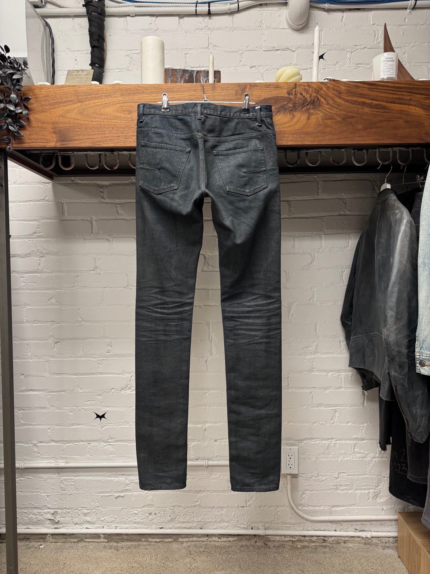 Dior Homme ‘Waxed Black’ Unaltered Skinny Denim