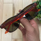 Gucci Red Tint Translucent Frame Sunglasses