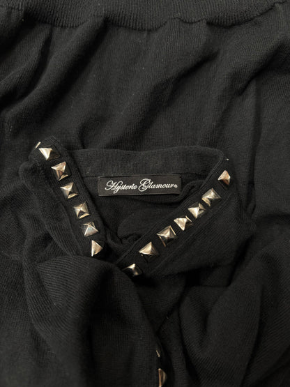 2000s Hysteric Glamour Silver Studded Cardigan