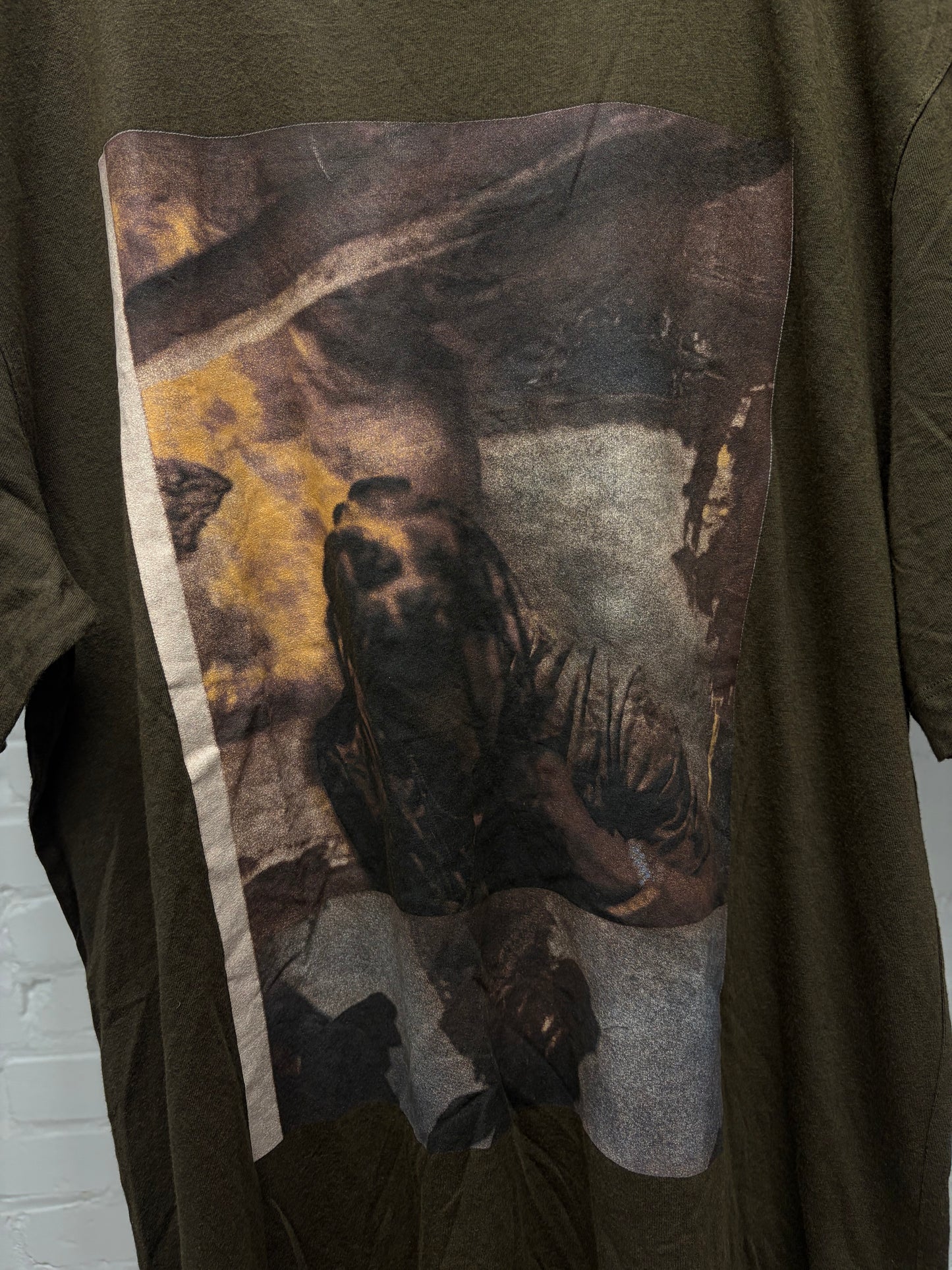 Helmut Lang by Travis Scott Brown Graphic T-Shirt