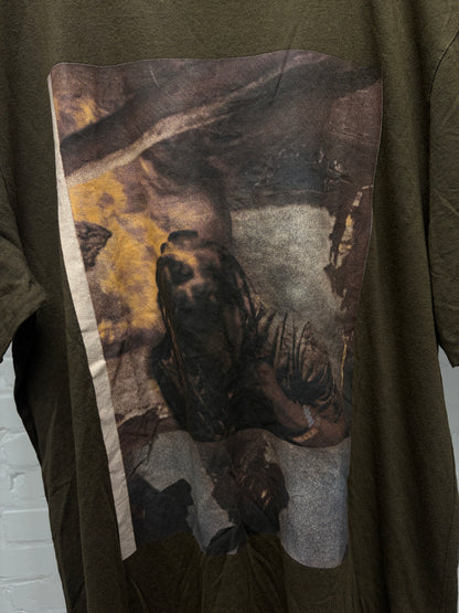 Helmut Lang by Travis Scott Brown Graphic T-Shirt