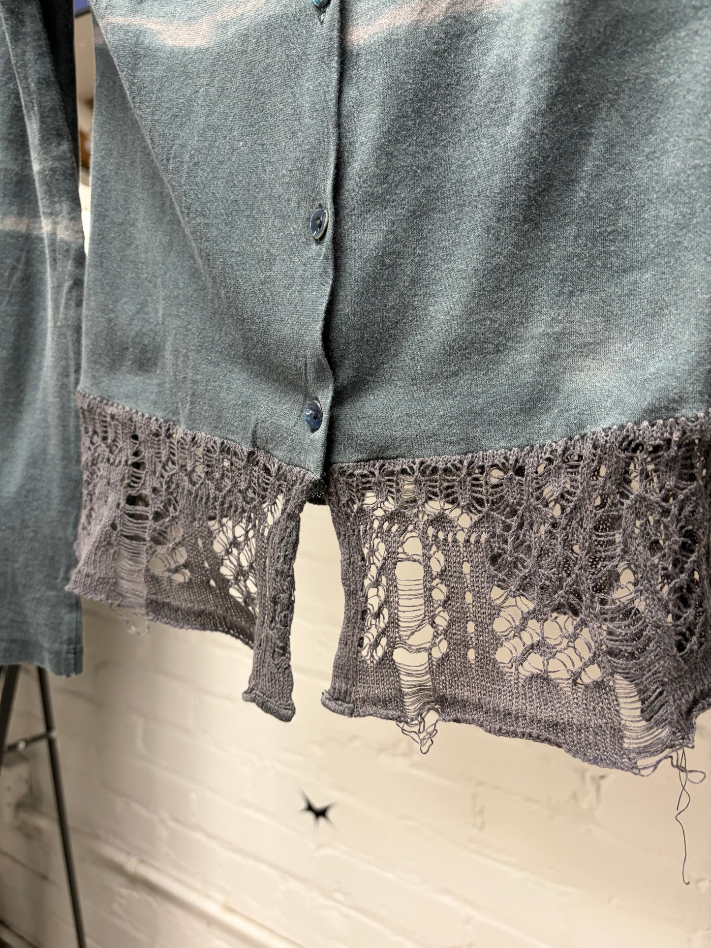 Vintage Jean Paul Gaultier ‘Chains’ Layered Mesh Long Sleeve Top