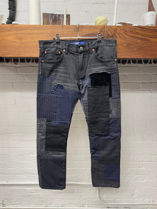 2022 Junya Watanabe Black Patchwork Denim