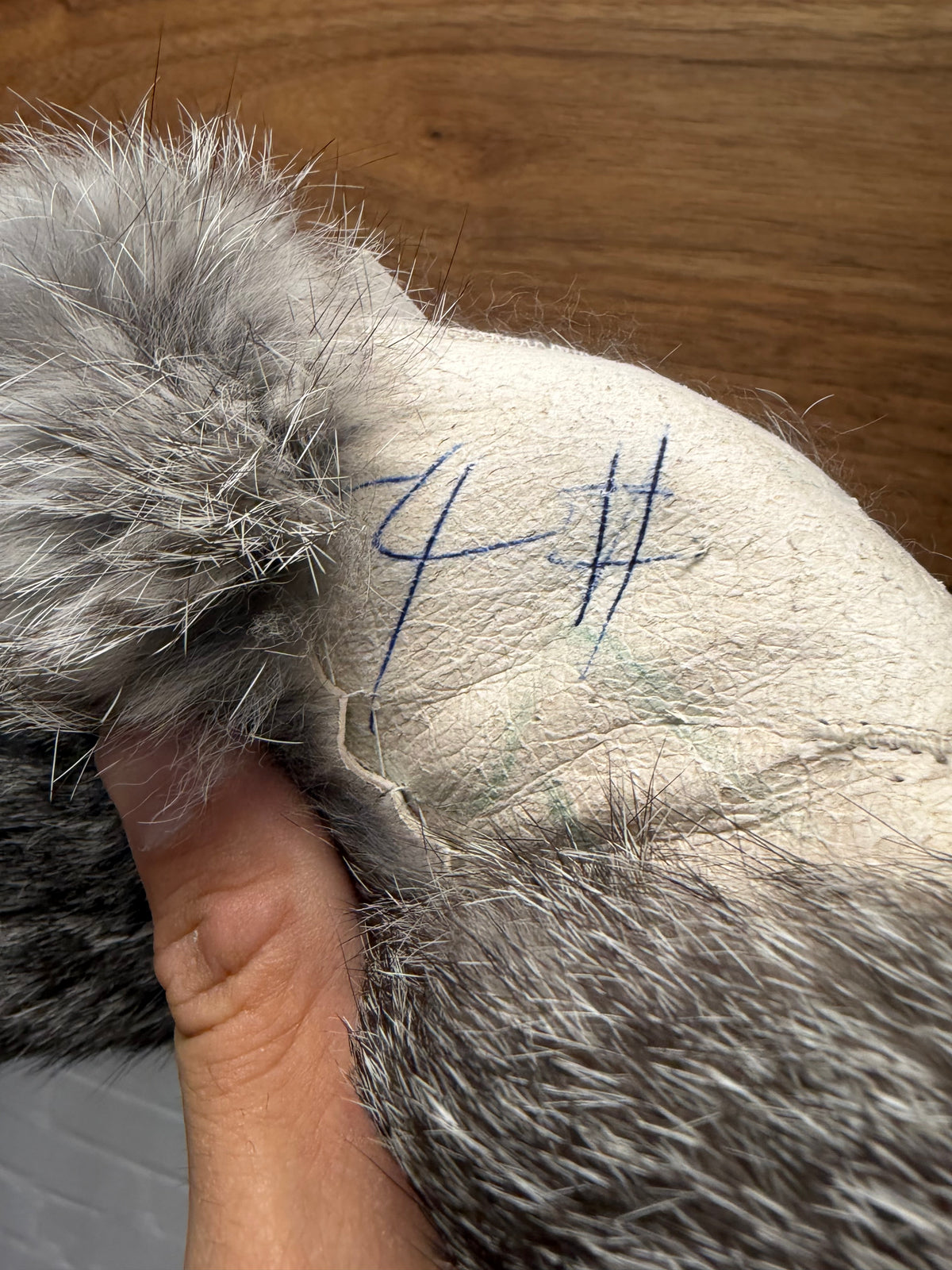 AW1997 Maison Martin Margiela x Bless Genuine Grey Fur Wig