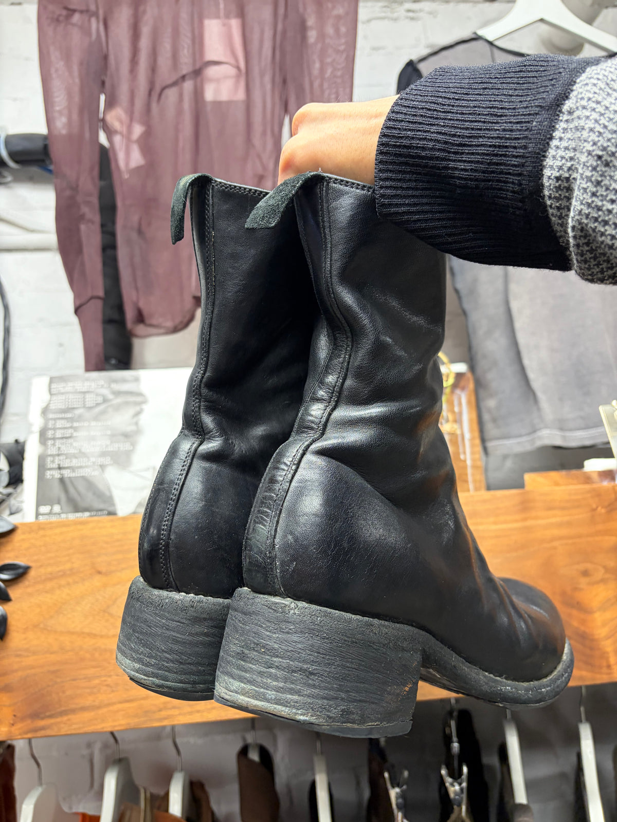 Guidi 'PL2' Black Horse Leather
Front Zip Boots