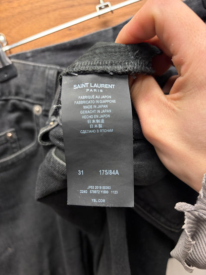 2019 Saint Laurent ‘D02’ Black Skinny Jeans