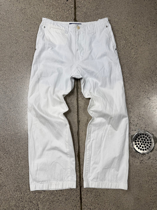 SS2013 Junya Watanabe White Wide Leg Pants